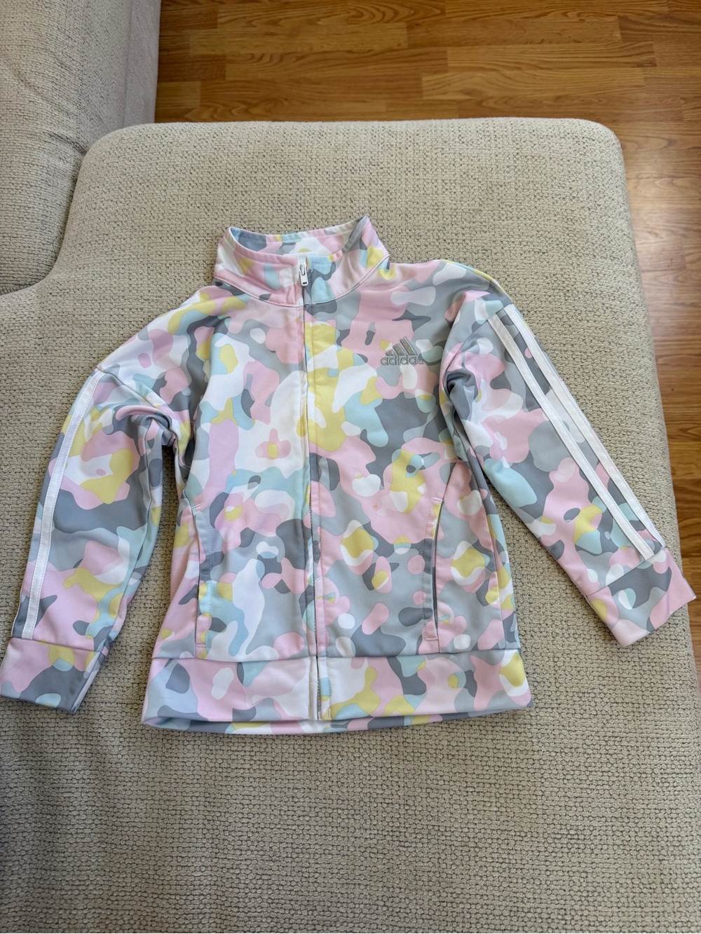 adidas Kids Jacket - Pink, Gray, Yellow, Blue Camouflage